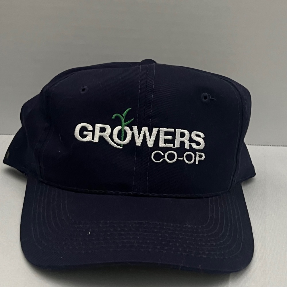 Growers CO OP Hat Cap Navy Blue Total Farm‎ Solution Adjustable Baseball